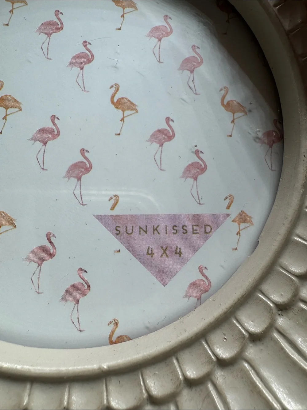 2 Round Picture Frames Pale Pink 4x4 Photo Easel Back Sheffield Home